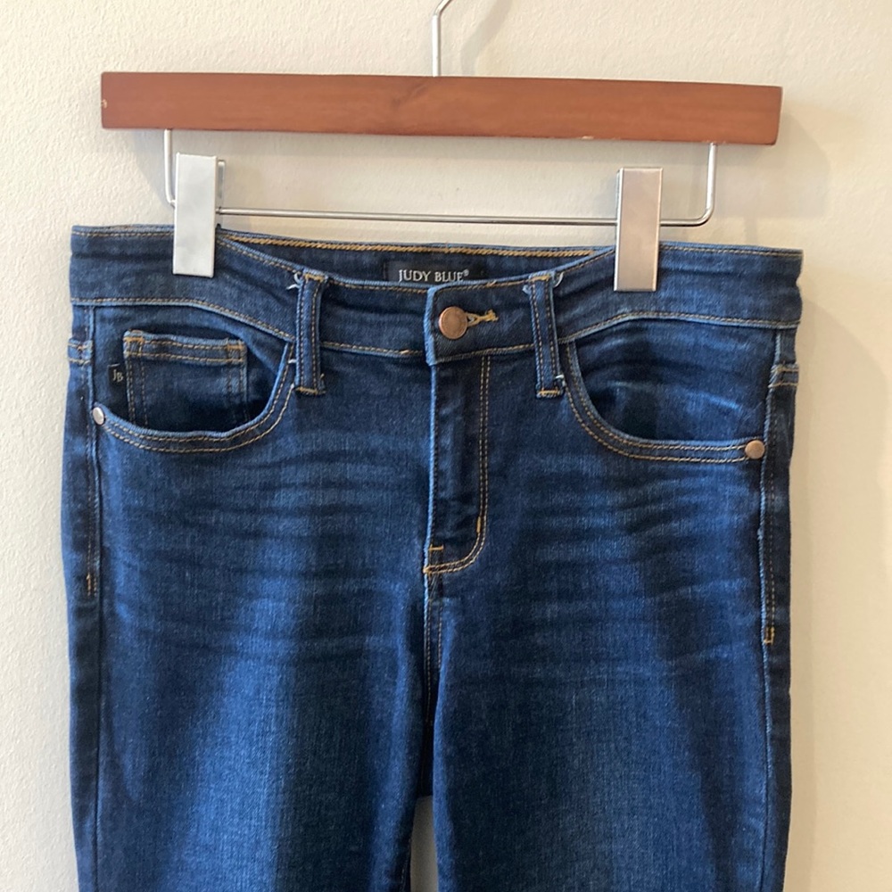 Judy Blue Size 7/28 Mid-Rise Dark Wash Boot Cut Jeans Style JB82361-S-DK Blue